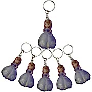 6 Adet Mor Sofia (sofya)  Anahtarlık Kız Doğum Günü Hediyelik