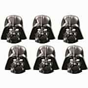 6 Adet Star Wars Darth Vader Karton Çocuk Parti Yüz Maskesi