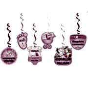 6lı Pembe Hastane Doğum Odası Süsü Baby Shower Konsept Yazı Süsü