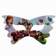 8 Adet Sofia Karton Mor Maske Kız Doğum Günü