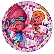 8 Adet Troller Karton Tabak 23cm Trolls Doğum Günü Parti Konsepti