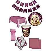 8 Kişilik Barbie Parti Seti, Doğum Günü Konsept Set Süsleri