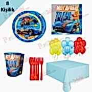 8 Kişilik Hot Wheels Temalı Doğum Günü Konsepti Malzemeleri