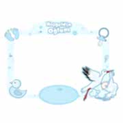 90x70cm Mavi Hoşgeldin Oğlum, Yenidoğan Hatıra Fotoğraf Çerçevesi