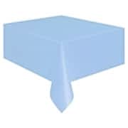 Açık Mavi Plastik Masa Örtüsü, Doğum Günü Partisi 120x180 Naylon