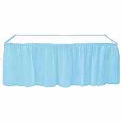 Açık Mavi Table Skirt Masa Eteği 74 x 4.26 Doğum Günü Parti Ucuz