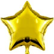 Altın Sarısı (Gold) Yıldız Folyo Balon 60cm Doğum Günü Parti Helyumla Uçan.