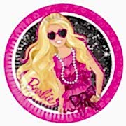 Barbie 8 adet Tabak 23cm Doğum Günü Partisi Tabağı Ucuz