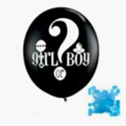 Erkek Bebek Cinsiyet Belirleme Balonu + Mavi Balon Konfetisi