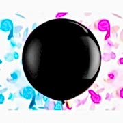 Büyük Siyah Cinsiyet Açıklama Partisi Balonu Öğrenme Belirleme