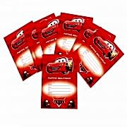 Cars 10lu Davetiye Doğum Günü Türkçe Parti Kartı