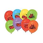 Cars 12li Balon Mcqueen Doğum Günü Parti Balonu, Helyumla Uçan