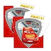 Cars 6 zarf + 6 Davetiye Doğum Günü İngilizce Parti Kartı