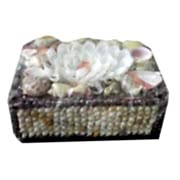 Deniz Kabuklu Dikdörtgen Şeklinde Hediyelik Kutu 8cm