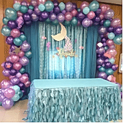 Deniz Kızı Konsept Metalik Balon Ve Balon Zinciri