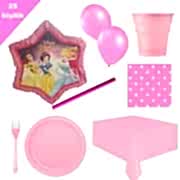 Disney Prenses Pinyata 25 Kişilik Parti seti balon doğum günü pamuk prenses