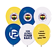 12 li Fenerbahçe Balonu Helyumla Uçan Sarı Lacivert