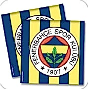 Fenerbahçe 16lı Peçete Doğum Günü Parti Peçetesi 33x33cm Ucuz Sarı Lacivert