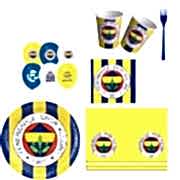 Fenerbahçe 24 Kişilik 12 Parça Doğum Günü Seti malzemeleri süsle