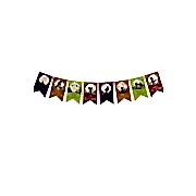 Halloween Baskılı Parti Süslemesi Bayrak Süs Flama 3 Metre