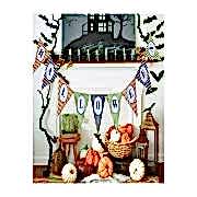 Halloween Cadılar Bayramı Çizgili Renkli Halloween Banner Bayrak Yazı Parti Süsü 2metre