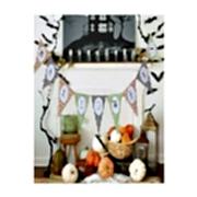 Halloween Cadılar Bayramı Çizgili Renkli Halloween Banner Bayrak Yazı Parti Süsü 2metre