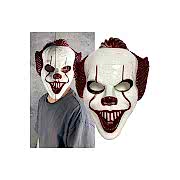 Halloween Cadılar Bayramı Yetişkin Pennywise Maske Korkunç Palyaço Parti Maskesi 30x22 Cm