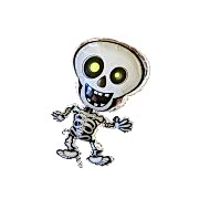 Halloween Kuru Kafa Cadılar Bayramı Iskelet Kemik Folyo Balon 95 Cm