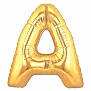 Harf Folyo Balon A Harfi Büyük Boy Balon Altın Sarısı/Dore 100CM