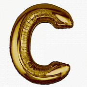 Harf Folyo Balon C Harfi Büyük Boy Balon Altın Sarısı /Dore 100CM