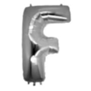 Harf Folyo Balon F Harfi Büyük Boy Balon Gümüş/Gri 100CM
