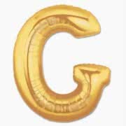 Harf Folyo Balon G Harfi Büyük Boy Balon Altın Sarısı /Dore 100CM