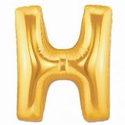 Harf Folyo Balon H Harfi Büyük Boy Balon Altın Sarısı /Dore 100CM