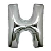 Harf Folyo Balon H Harfi Büyük Boy Balon Gümüş/Gri 100CM