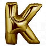 Harf Folyo Balon K Harfi Büyük Boy Balon Altın Sarısı /Dore 100CM