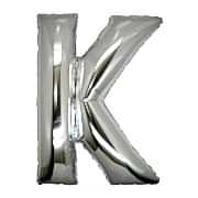 Harf Folyo Balon K Harfi Büyük Boy Balon Gümüş/Gri 100CM