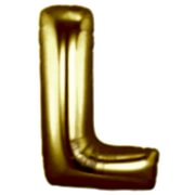 Harf Folyo Balon L Harfi Büyük Boy Balon Altın Sarısı /Dore 100CM
