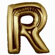 Harf Folyo Balon R Harfi Büyük Boy Balon Altın Sarısı /Dore 100CM