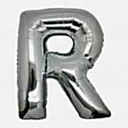 Harf Folyo Balon R Harfi Büyük Boy Balon Gümüş/Gri 100CM