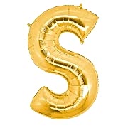 Harf Folyo Balon S Harfi Büyük Boy Balon Altın Sarısı /Dore 100CM