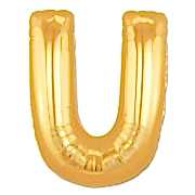 Harf Folyo Balon U Harfi Büyük Boy Balon Altın Sarısı /Dore 100CM