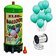 Helyum Gazı Tüp+ 20 Adet Mat Mint Yeşili Turkuaz Uçan Balon+ İpi