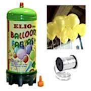 Helyum Gazı Tüp + 20 Adet Sarı Balon Metalik Uçan Balon + İpi