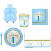 ilk yaşım 1 yaş  erkek 8 Kişilik 6 Parça Doğum Günü Seti malzemeleri