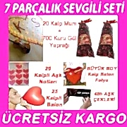 Kalp Balonlu Süsleme Paketi Sevgiliye Süpriz, Doğum günü hediye