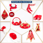 Kırmızı Kına Gecesi Osmanlı Kına Seti Süsleri Paketi 