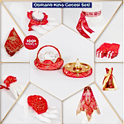 Kırmızı Lüks Kına Gecesi Süsleri, Şık Kına Malzemeleri Paketi