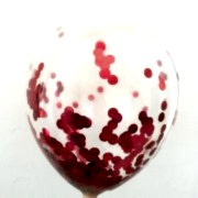 Şeffaf Balon içi Kırmızı Konfeti Malzemeleri, Masa Süsleri vb. 