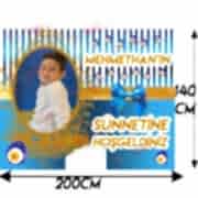 2 Metre Dev Boy Sünnet Afişi, Resimli Kişiye Özel Afiş Pankart