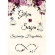 Kişiye Özel Söz Masası Brandası İsimli Afiş Nişan Posteri